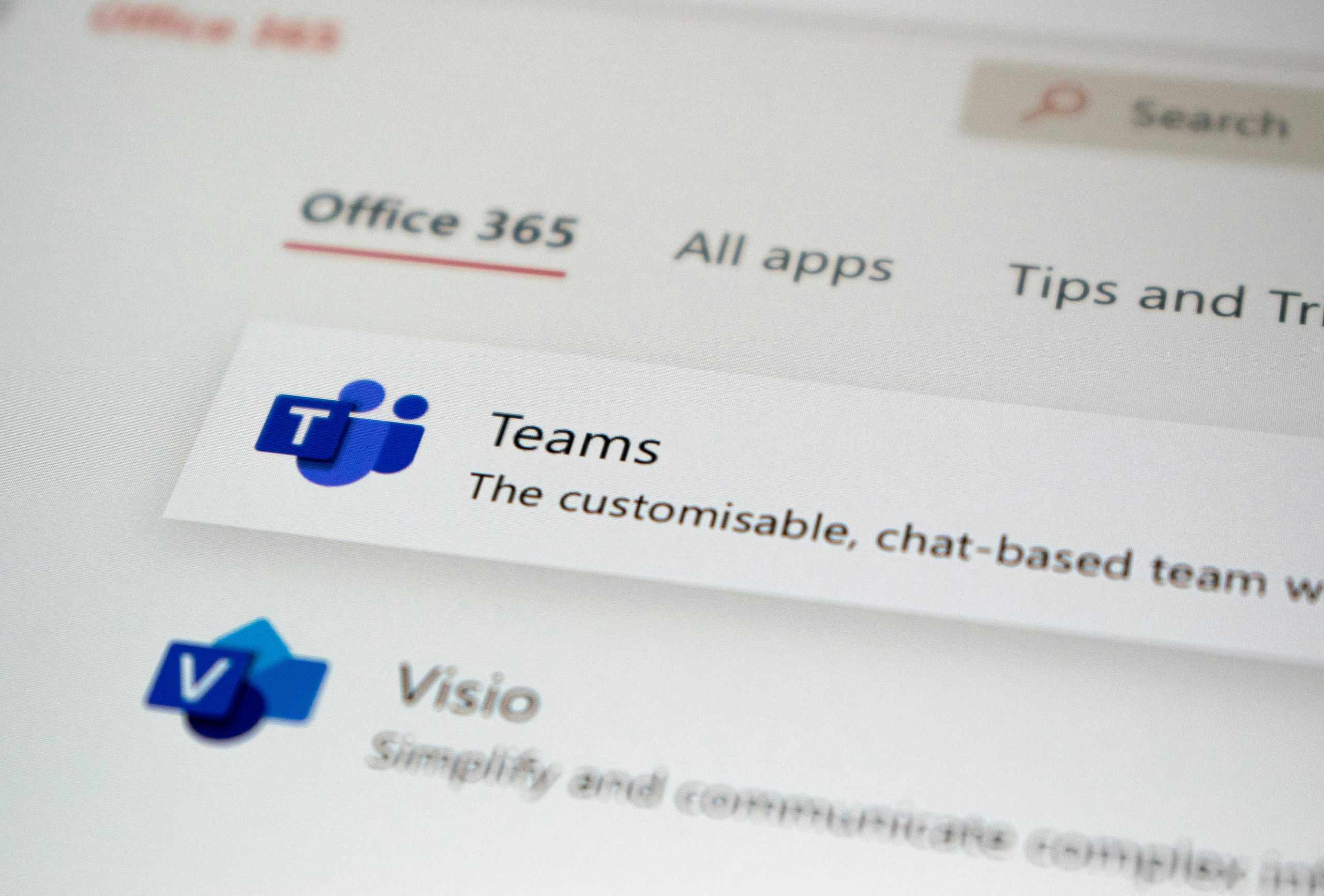 Screen showing Microsoft Teams.